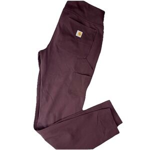 Carhartt Womens Medium Purple Cargo Leggings Workwear Utility Stretch Pants